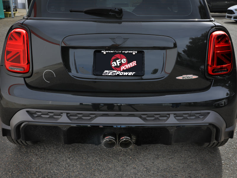 aFe 14-24 Mini Cooper S MACH Force-Xp 3in to 2-1/2in 304SS Cat-Back Exhaust w/ Carbon Fiber Tip Catback aFe