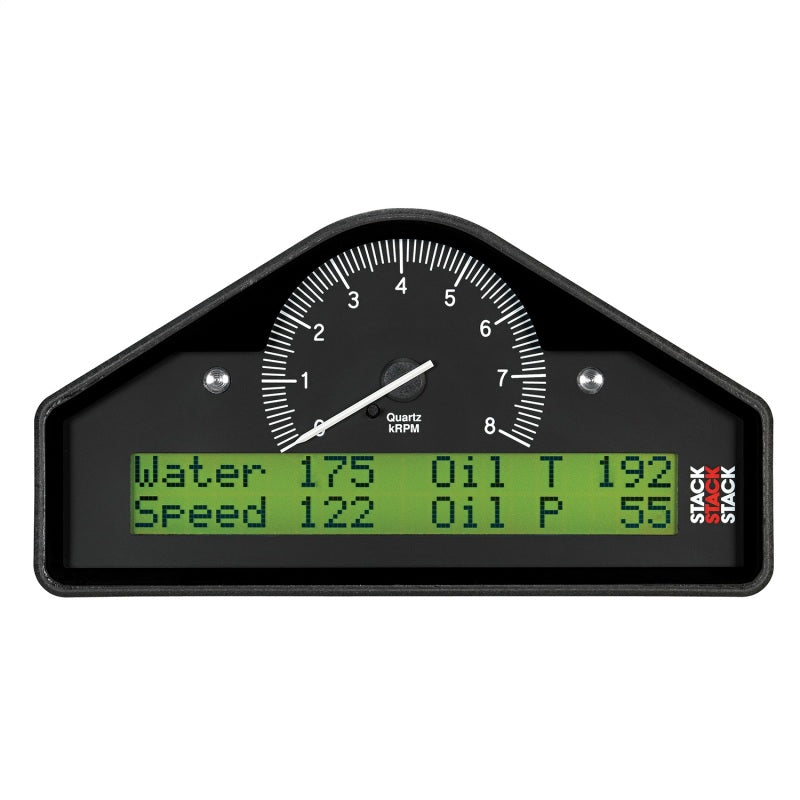 Autometer Stack Race Display Pre-Configured 0-8K RPM (PSI/DEG.F/MPH) Gauges AutoMeter