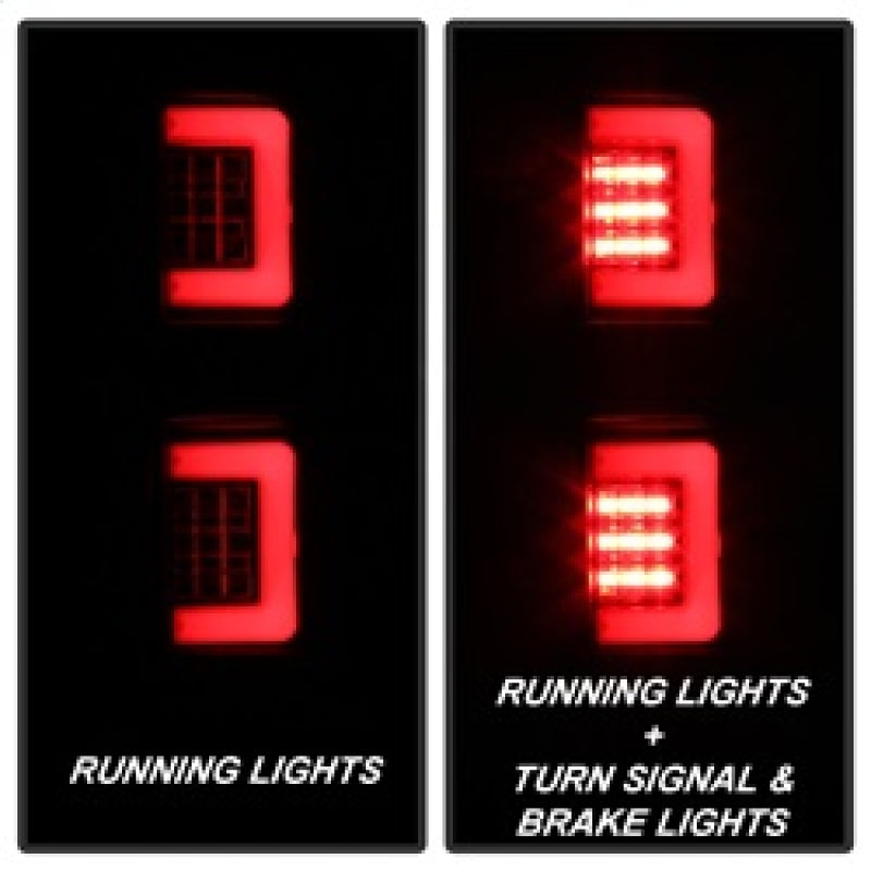 Spyder 09-14 Ford F150 V2 Light Bar LED Tail Lights - Black (ALT-YD-FF15009V2-LBLED-BK) Tail Lights SPYDER
