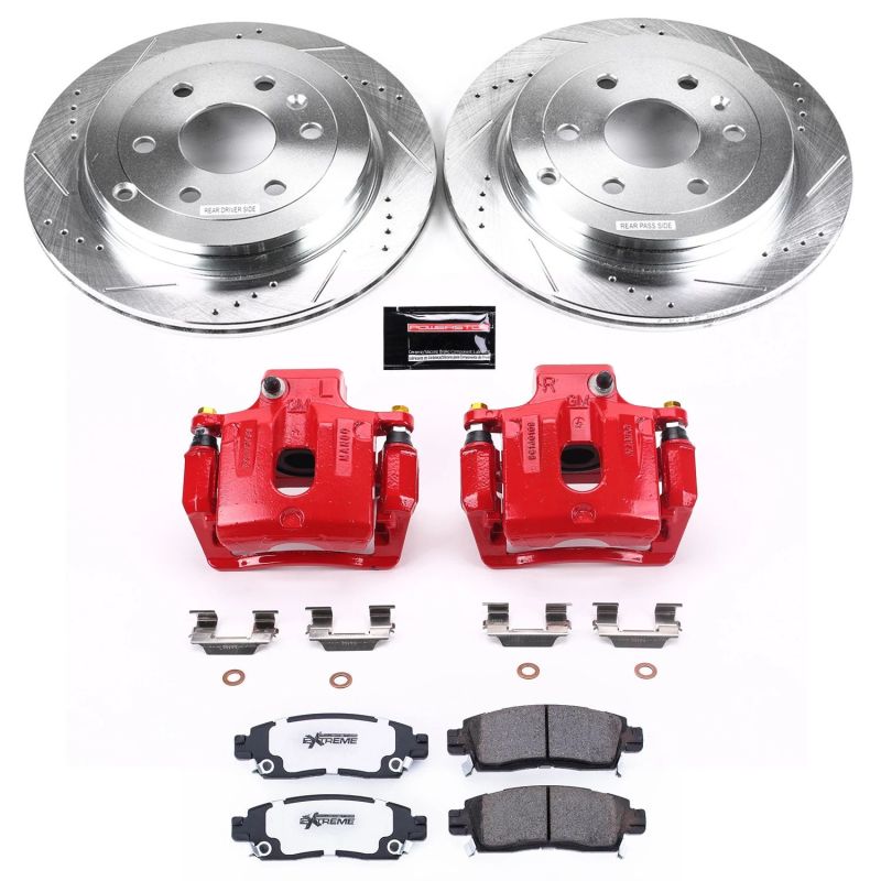 Power Stop 08-17 Buick Enclave Rear Z26 Street Warrior Brake Kit w/Calipers Brake Kits - Performance D&S PowerStop