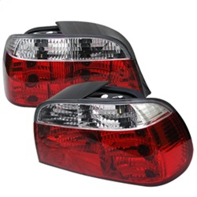 Spyder BMW E38 7-Series 95-01 Crystal Tail Lights Red Clear ALT-YD-BE3895-RC Tail Lights SPYDER