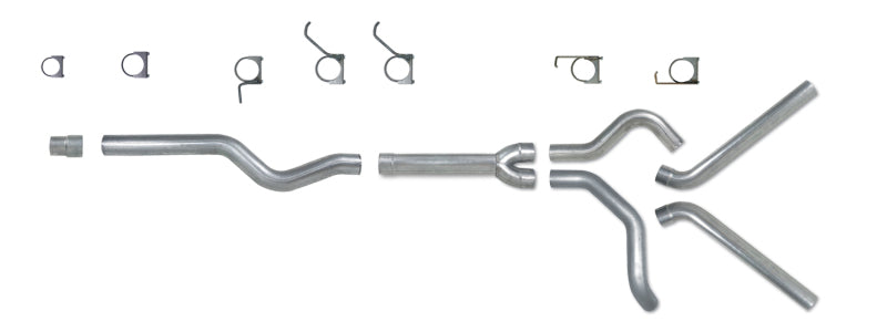 Diamond Eye KIT 4in Catback MFLR RPLCMENT PIPE DUAL SS: 2006-2007.5 CHEVY/GMC 6.6L 2500/3500 Catback Diamond Eye Performance