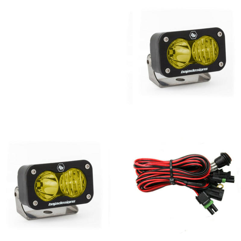 Baja Designs S2 Sport Driving Combo Pattern Pair LED Work Light - Amber Light Bars & Cubes Baja Designs