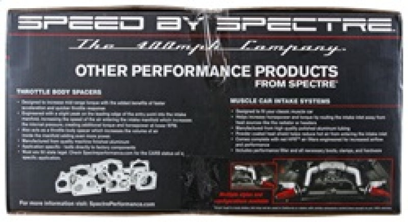 Spectre 10-12 Chevy Camaro V8-6.2L F/I Air Intake Kit - Clear Anodized w/Red Filter Cold Air Intakes Spectre