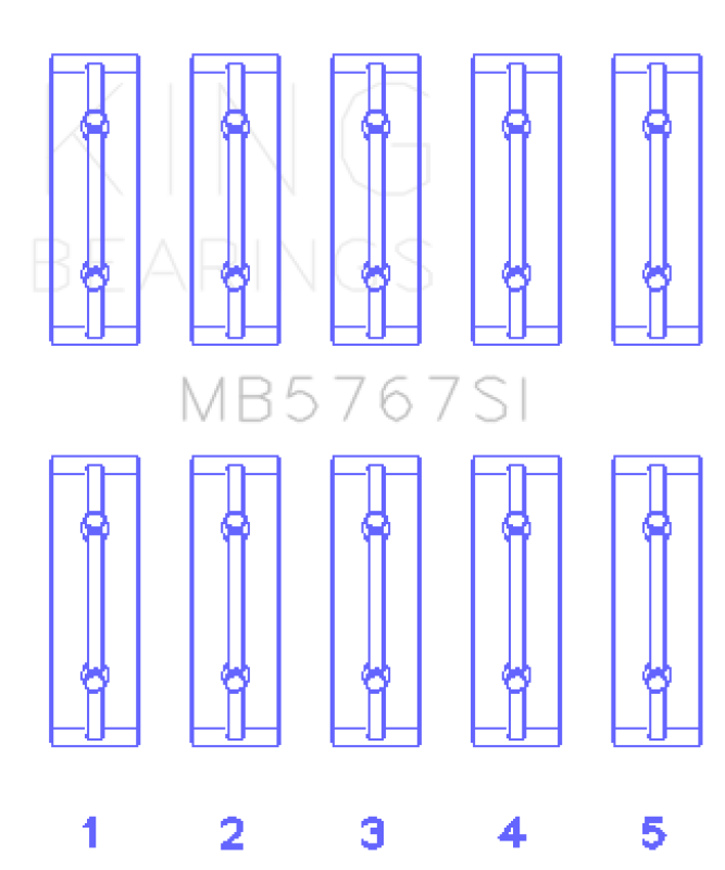 King Engine Bearings Nissan HR15/16DE (Size STD) Main Bearing Set Bearings King Engine Bearings