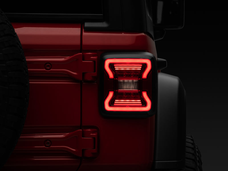 Raxiom 18-22 Jeep Wrangler JL LED Tail Lights- Black Housing - Red Lens Tail Lights Raxiom