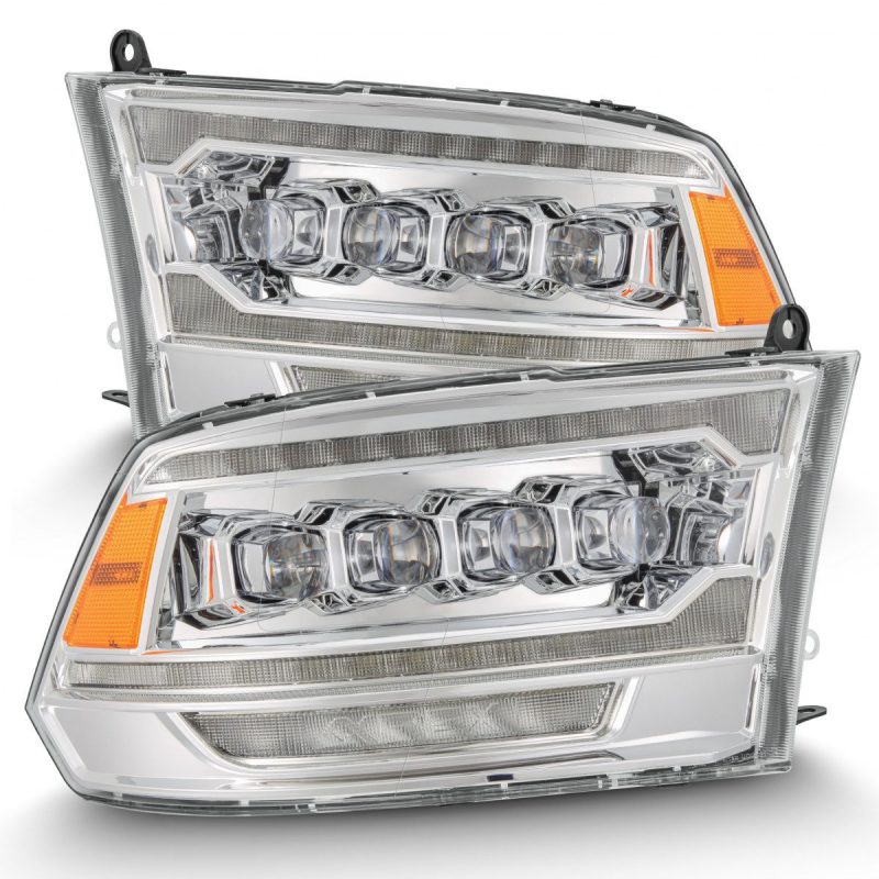 AlphaRex 09-18 Ram 2500 NOVA LED Proj Headlights Plank Style Chrome w/Activ Light/Seq Signal/DRL Headlights AlphaRex