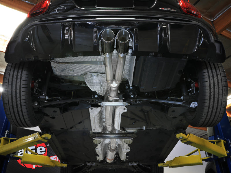 aFe 14-24 Mini Cooper S MACH Force-Xp 3in to 2-1/2in 304SS Cat-Back Exhaust w/ Carbon Fiber Tip Catback aFe