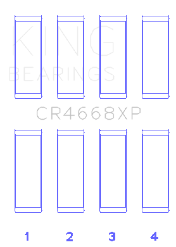 King Engine Bearings Hyundai G4Ke/G4Kc (Size STDX) Connecting Rod Bearing Set Connecting Rods King Engine Bearings