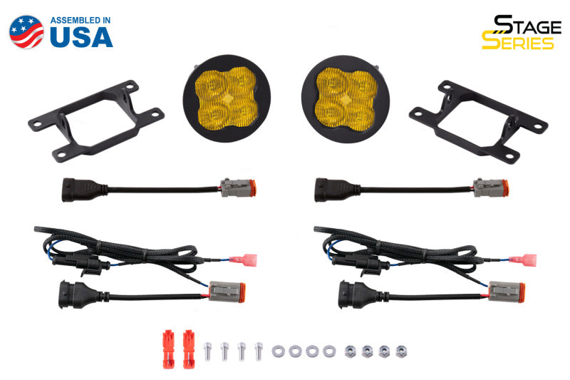 Diode Dynamics SS3 Sport Type A Kit ABL - Yellow SAE Fog Light Accessories and Wiring Diode Dynamics