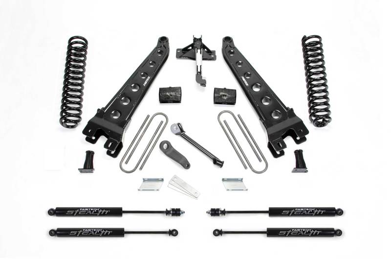 Fabtech 17-21 Ford F250/F350 4WD Gas 4in Rad Arm Sys w/Coils & Stealth Lift Kits Fabtech