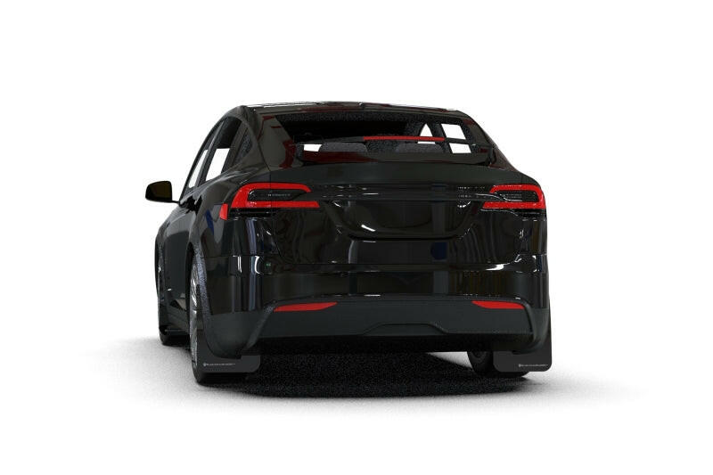 Rally Armor 22-26 Tesla Model X Black UR Mud Flap - Metallic Black Logo Mud Flaps Rally Armor