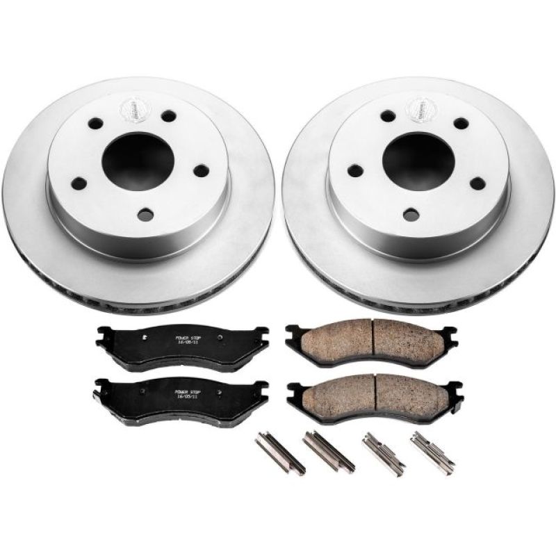 Power Stop 00-01 Dodge Ram 1500 Front Z17 Evolution Geomet Coated Brake Kit Brake Kits - Performance Blank PowerStop
