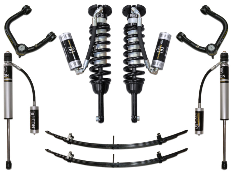 ICON 05-15 Toyota Tacoma 0-3.5in/2016+ Toyota Tacoma 0-2.75in Stg 4 Suspension System w/Tubular Uca Coilovers ICON