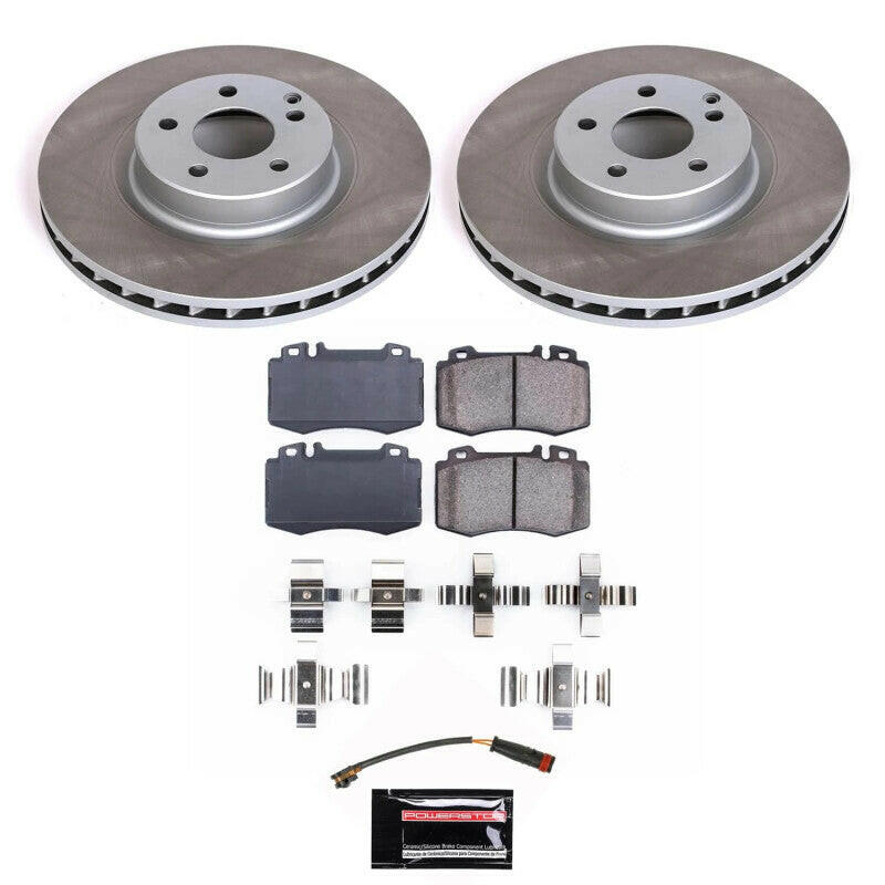 Power Stop 07-11 Mercedes-Benz CLS550 Front Semi-Coated Rotor Kit Brake Kits - Performance Blank PowerStop