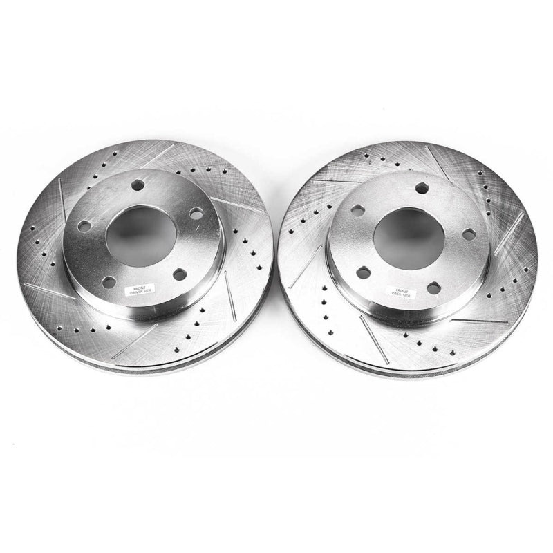 Power Stop 79-85 Buick Riviera Front or Rear Evolution Drilled & Slotted Rotors - Pair Brake Rotors - Slot & Drilled PowerStop