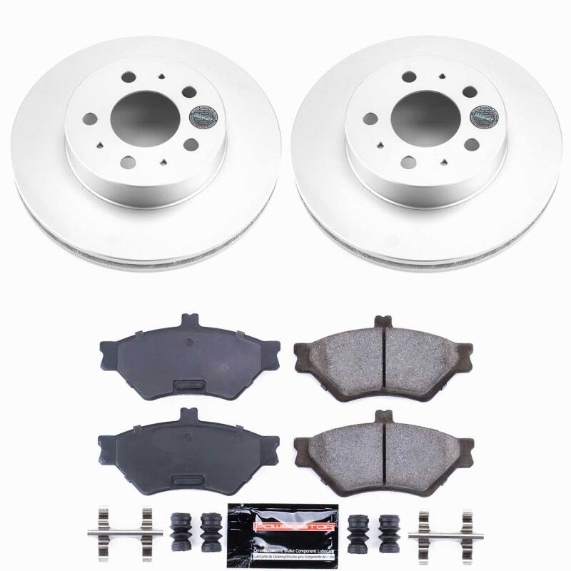Power Stop 95-97 Ford Crown Victoria Front Z23 Coated Brake Kit Brake Kits - Performance D&S PowerStop