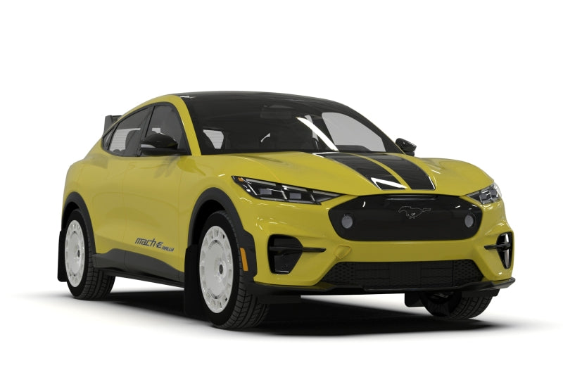 Rally Armor 2021-25 Ford Mach-E Rally Edition Black UR Mud Flap Metallic Black Logo Mud Flaps Rally Armor