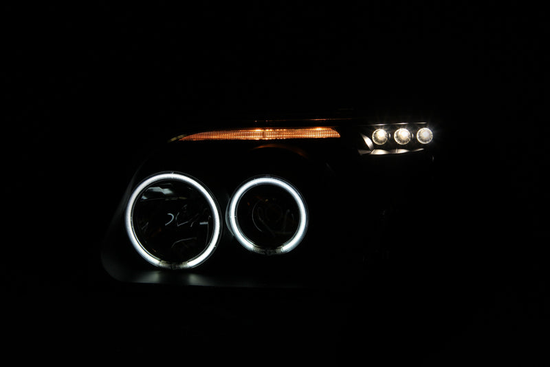 ANZO 1995-2001 Ford Explorer Projector Headlights w/ Halo Black 1 pc Headlights ANZO