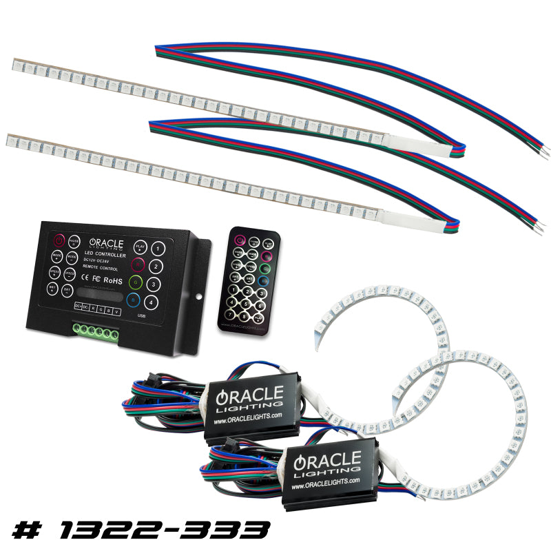 Oracle 15-17 Ford Focus RS/ST DRL Upgrade w/ Halo Kit - ColorSHIFT w/ 2.0 Controller Headlights ORACLE Lighting