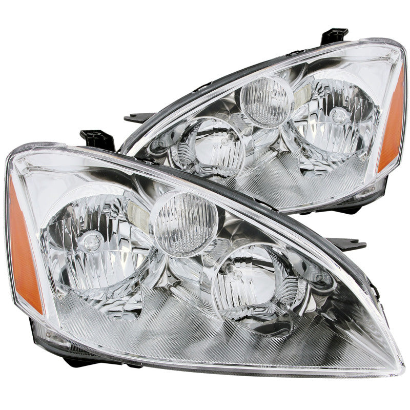 ANZO 2002-2004 Nissan Altima Crystal Headlights Chrome Headlights ANZO
