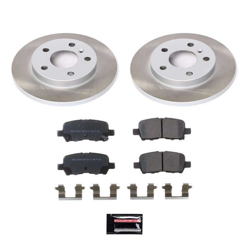 Power Stop 04-08 Pontiac Grand Prix Rear Semi-Coated Rotor Kit Brake Kits - Performance Blank PowerStop