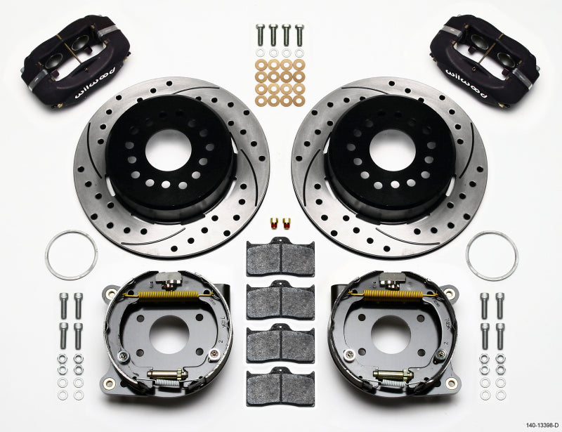 Wilwood Forged Dynalite P/S Park Brake Kit Drilled AMC 71-74 2.60in Offset Big Brake Kits Wilwood