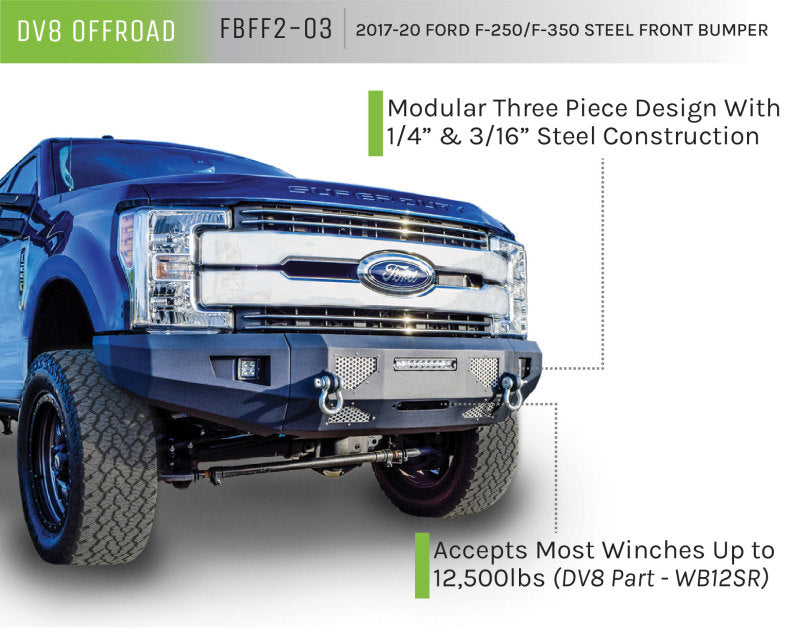 DV8 Offroad 2017+ Ford F-250/F-350/F-450 Front Bumper Bumpers - Steel DV8 Offroad