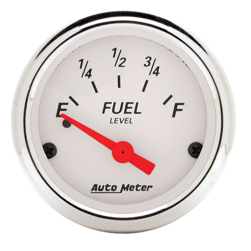 Autometer Arctic White 52mm 0-30 OHM Short Sweep Electronic Fuel Level Gauge Gauges AutoMeter