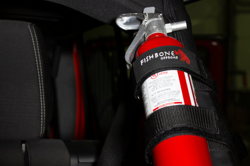 Fishbone Offroad Padded Roll Bar Black Fire Extinguisher Holder Fire Safety Fishbone Offroad