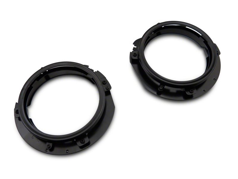 Raxiom 18-23 Jeep Wrangler JL 7-In Headlight Retro-Fit Kit w/ Harness- Black Housing (Clear Lens) Light Accessories and Wiring Raxiom