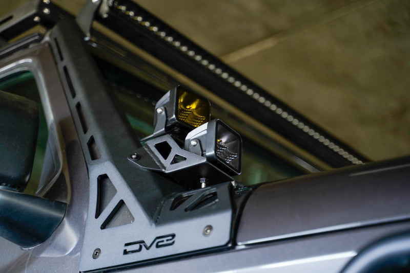 DV8 Offroad 2018+ Jeep Wrangler JLO A Pillar Dual Light Pod Mounts Light Mounts DV8 Offroad