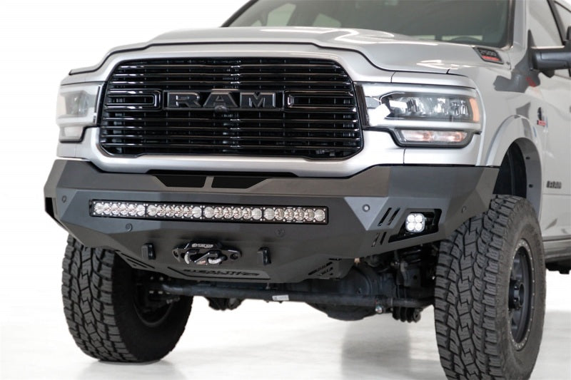 Addictive Desert Designs 19-20 RAM 2500/3500 Hammer Black Stealth Fighter Front Bumper Bumpers - Steel Addictive Desert Designs