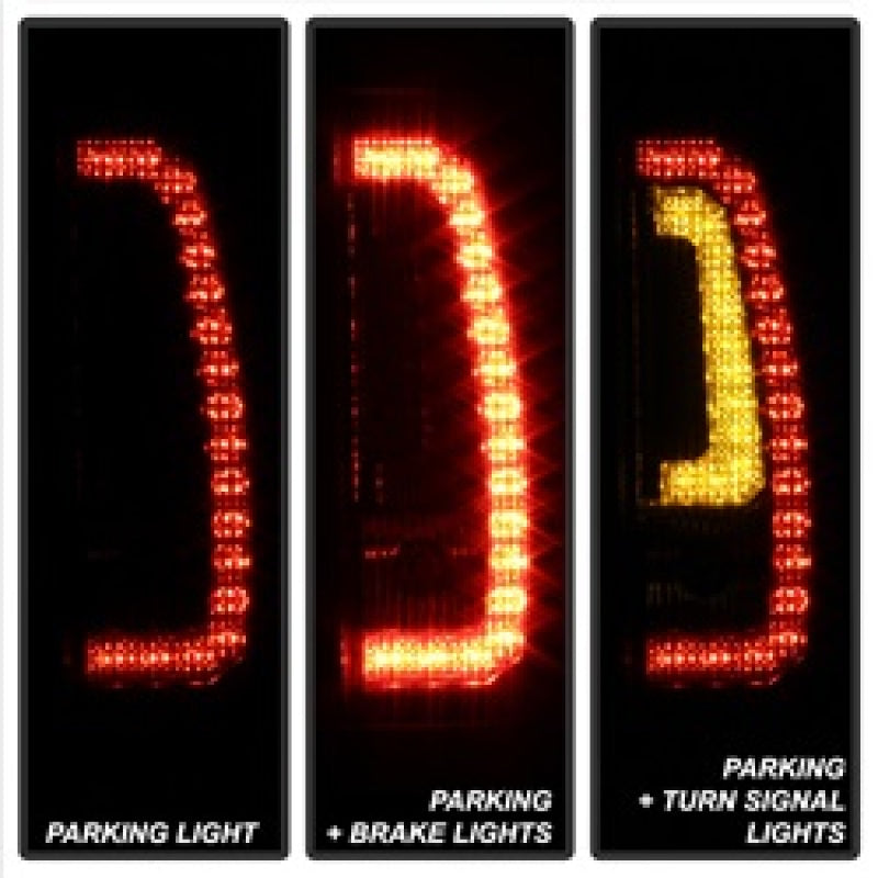 Spyder Chevy Suburban 07-14 V2 - LED Tail Lights - Black Smoke ALT-YD-CSUB07V2-LED-BSM Tail Lights SPYDER