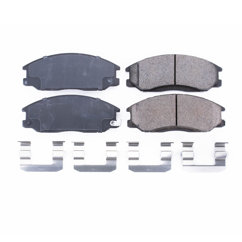 Power Stop 01-06 Hyundai Santa Fe Front Z17 Evolution Ceramic Brake Pads w/Hardware Brake Pads - OE PowerStop