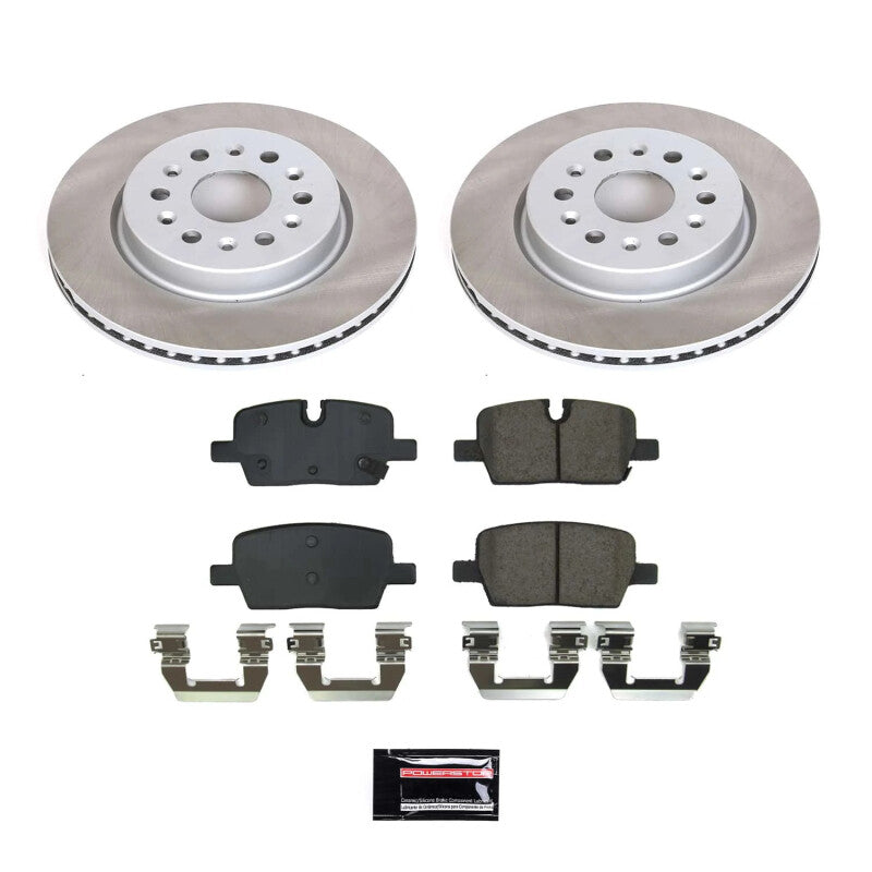 Power Stop 21-22 GMC Acadia Rear Semi-Coated Rotor Kit Brake Kits - Performance Blank PowerStop