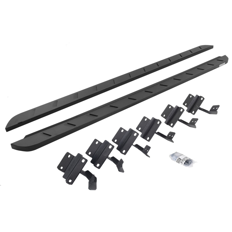 Go Rhino 15-22 Ford F-150 (17-22 Raptor) SC RB10 Slim Running Boards Kit (w/Brackets) - Tex. Blk Running Boards Go Rhino