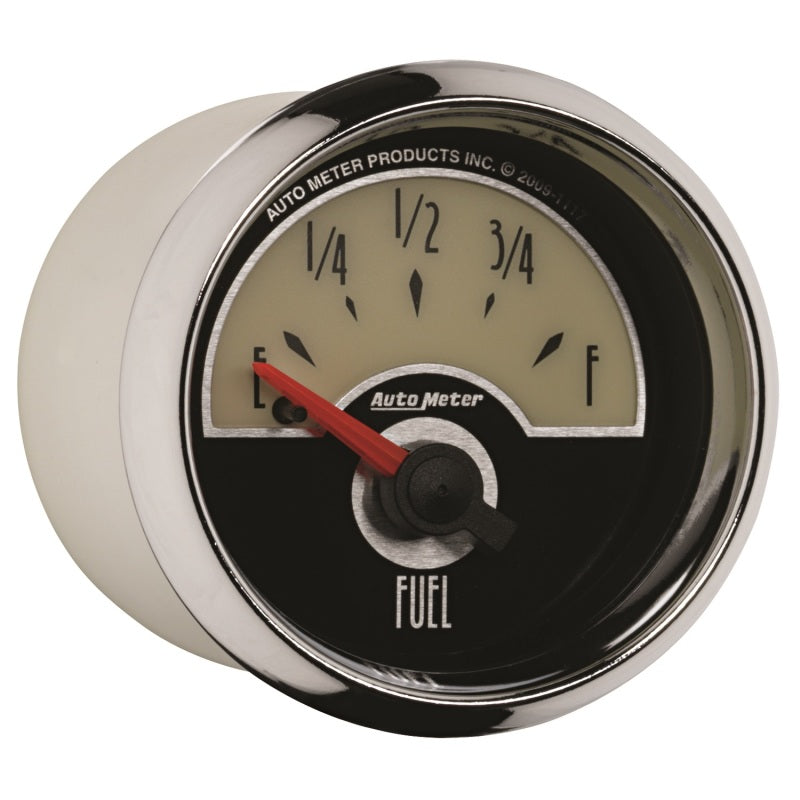 AutoMeter Gauge Fuel Level 2-1/16in. 240 Ohm(e) to 33 Ohm(f) Elec Cruiser Gauges AutoMeter