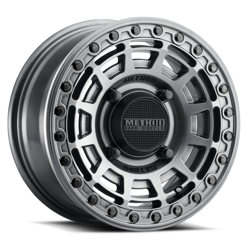Method MR415 Beadlock 15x10 / 6+4/25mm Offset / 5x4.5 / 76 CB Graphite Wheel - Gloss Graphite Ring Wheels - Cast Method Wheels