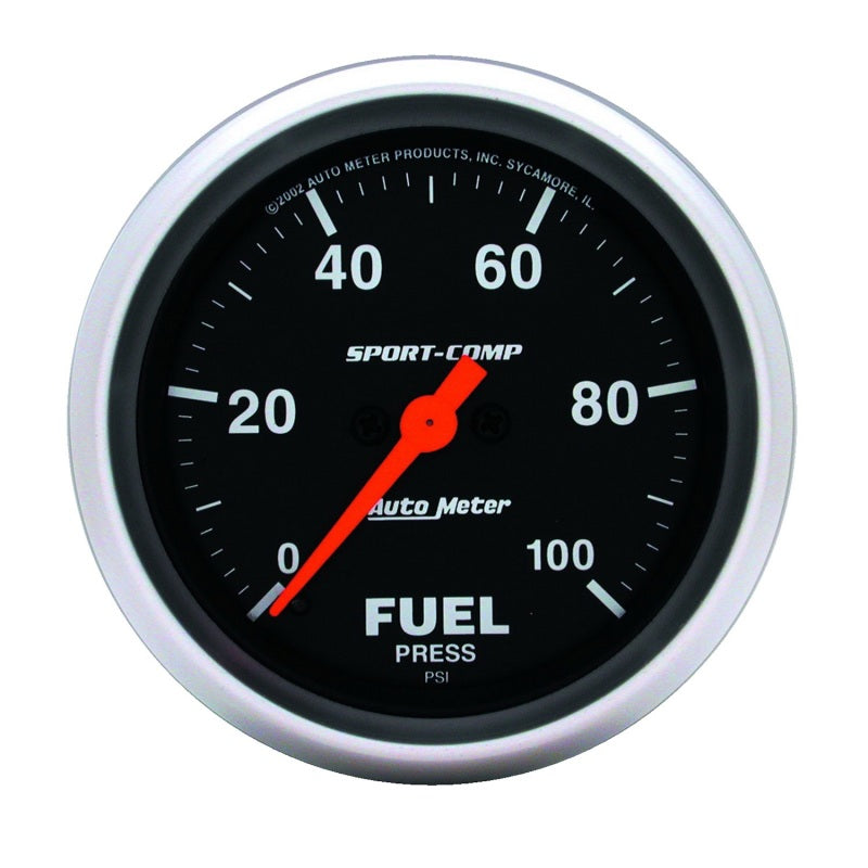 AutoMeter Gauge Fuel Pressure 2-5/8in. 100PSI Digital Stepper Motor Sport-Comp Gauges AutoMeter