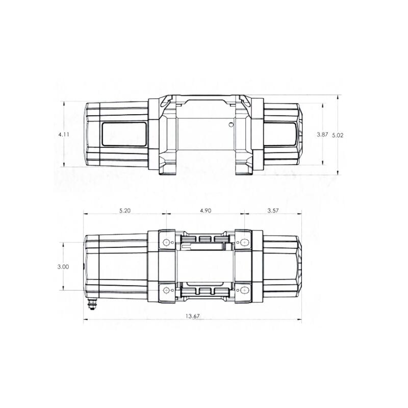 Superwinch 3500 LBS 12V DC 7/32in x 40ft Synthetic Rope Hawse Fairlead SP 35SR Winch Winches Superwinch