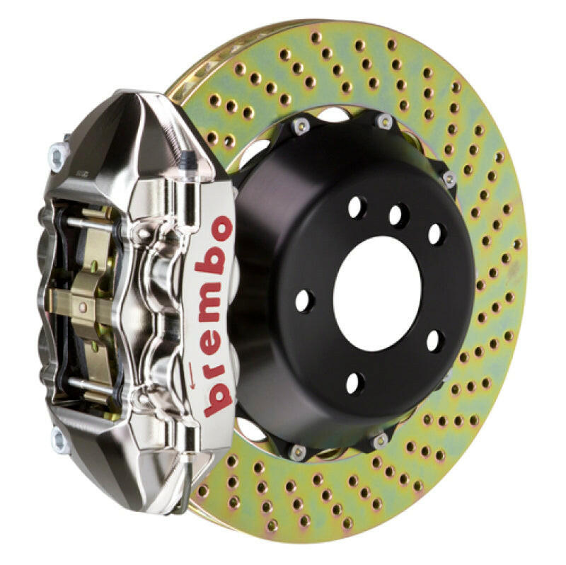 Brembo 12-17 M5 (F10) Rear GTR BBK 4 Piston Billet380x28 2pc Rotor Drilled- Nickel Plated Brake Kits - Performance Slot Brembo