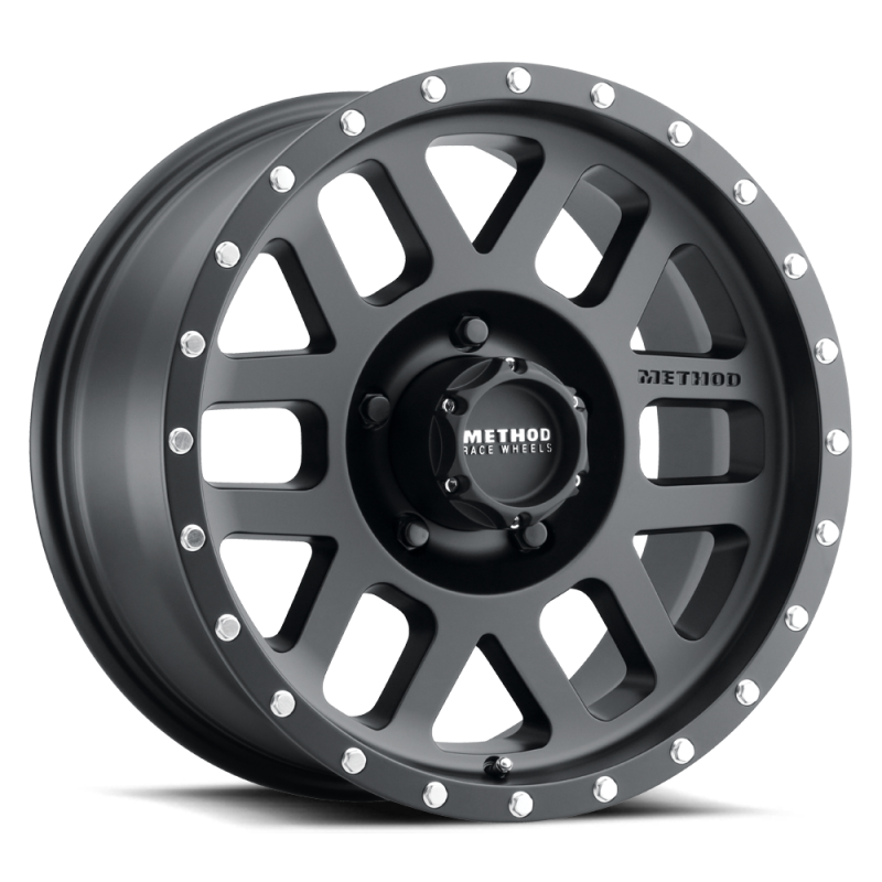 Method MR306 Mesh 17x8.5 0mm Offset 5x4.5 83mm CB Matte Black Wheel Wheels - Cast Method Wheels