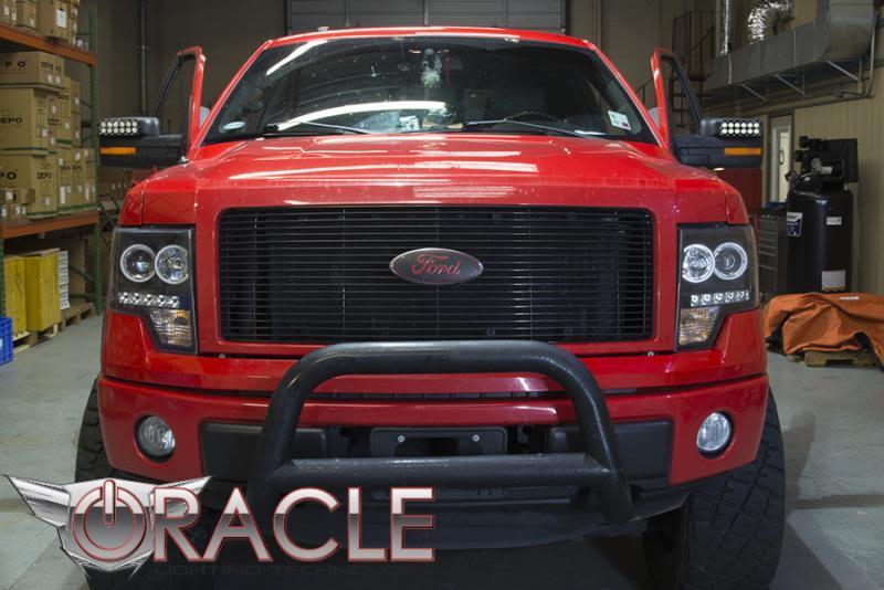 Oracle 09-14 Ford F150/Raptor Off-Road Mirrors - 6000K Light Bars & Cubes ORACLE Lighting