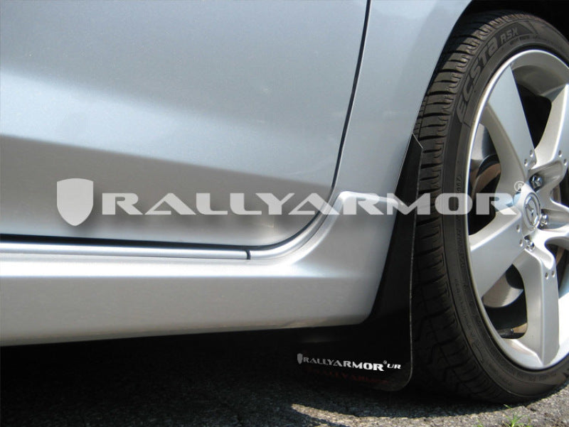 Rally Armor 04-09 Mazda3/Speed3 Black UR Mud Flap w/ White Logo Mud Flaps Rally Armor