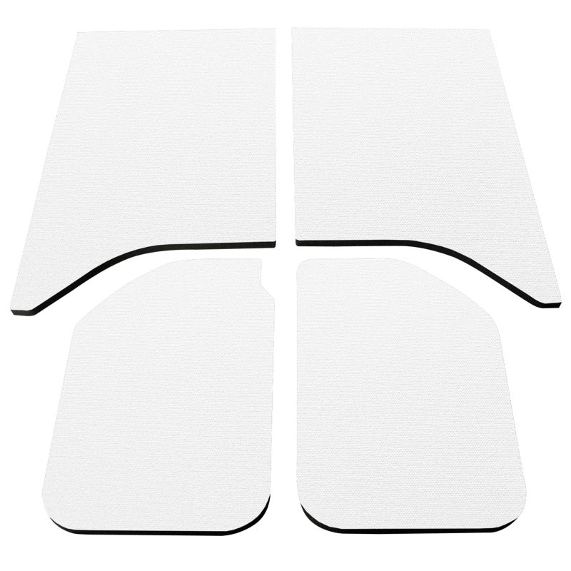 DEI 11-18 Jeep Wrangler JK 2-Door Boom Mat Headliner - 4 Piece - White Hard Top Accessories DEI