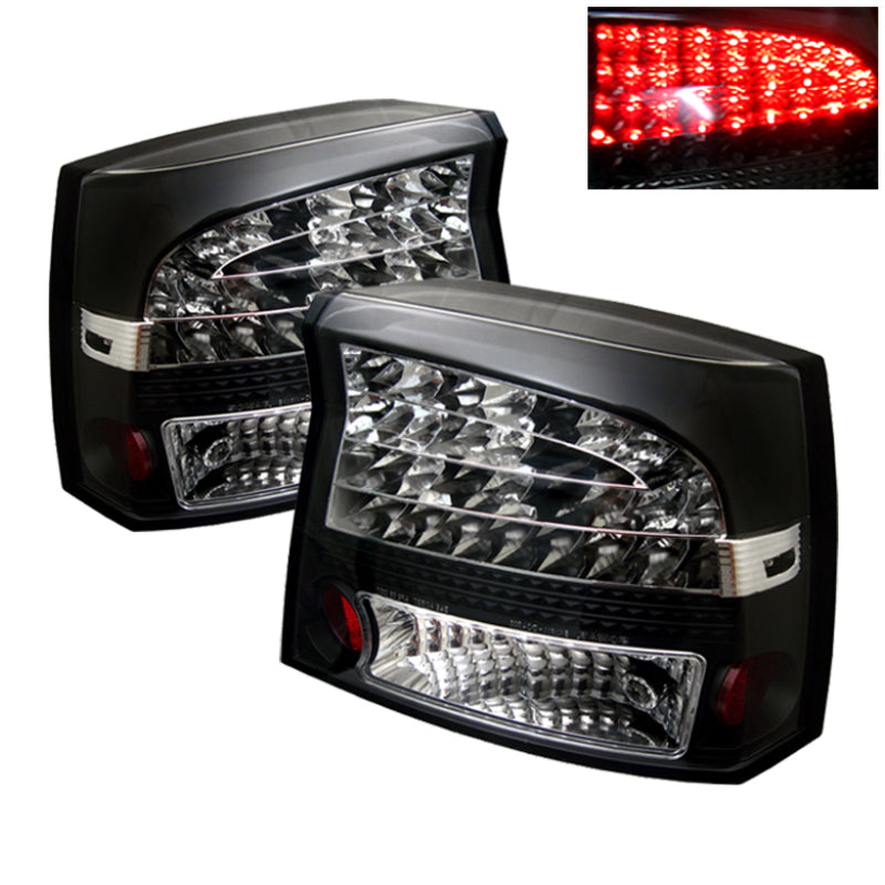 Spyder Dodge Charger 06-08 LED Tail Lights Black ALT-YD-DCH05-LED-BK Tail Lights SPYDER