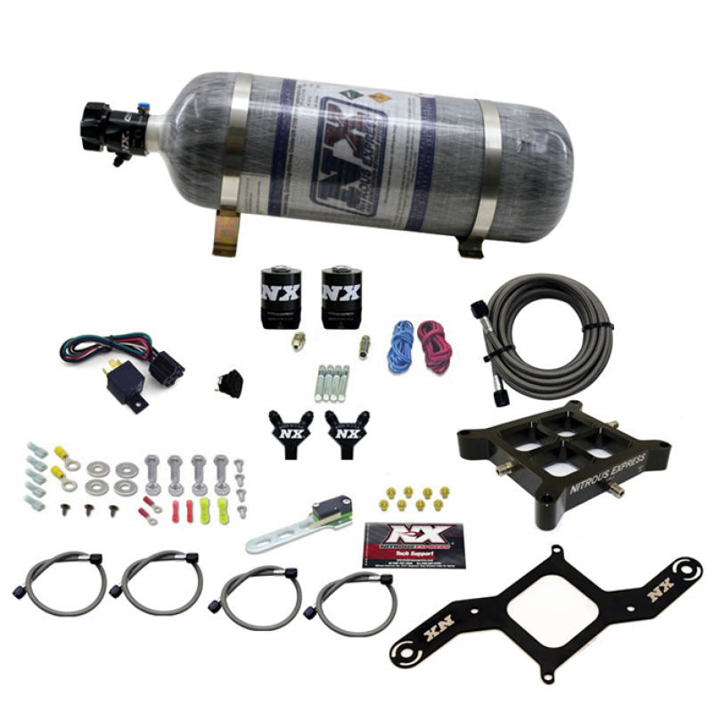 Nitrous Express 4150 Billet Crossbar Pro-Power Nitrous Kit (100-500HP) w/Composite Bottle Nitrous Systems Nitrous Express