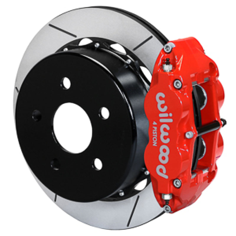 Wilwood 07-18 Jeep Wrangler Narrow Superlite 4R Rear Brake Kit Slotted 13.50in Rotor w/Lines - Red Big Brake Kits Wilwood