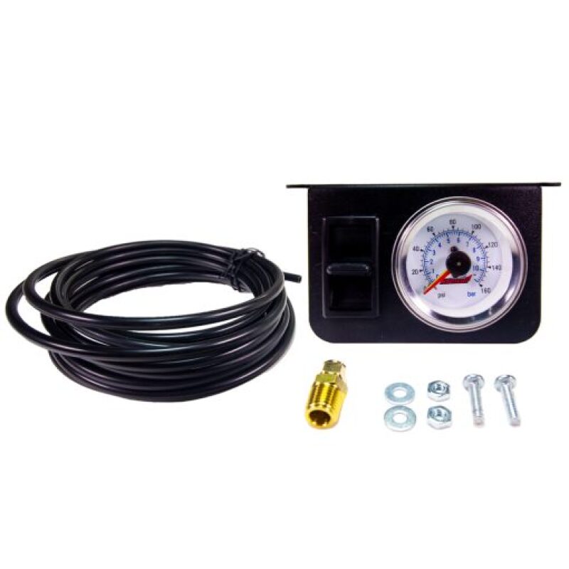 Kleinn Illuminated Dual Needle 160 PSI Dash Panel Gauge Kit w/ On/Off Switch Horns Kleinn Air Horns